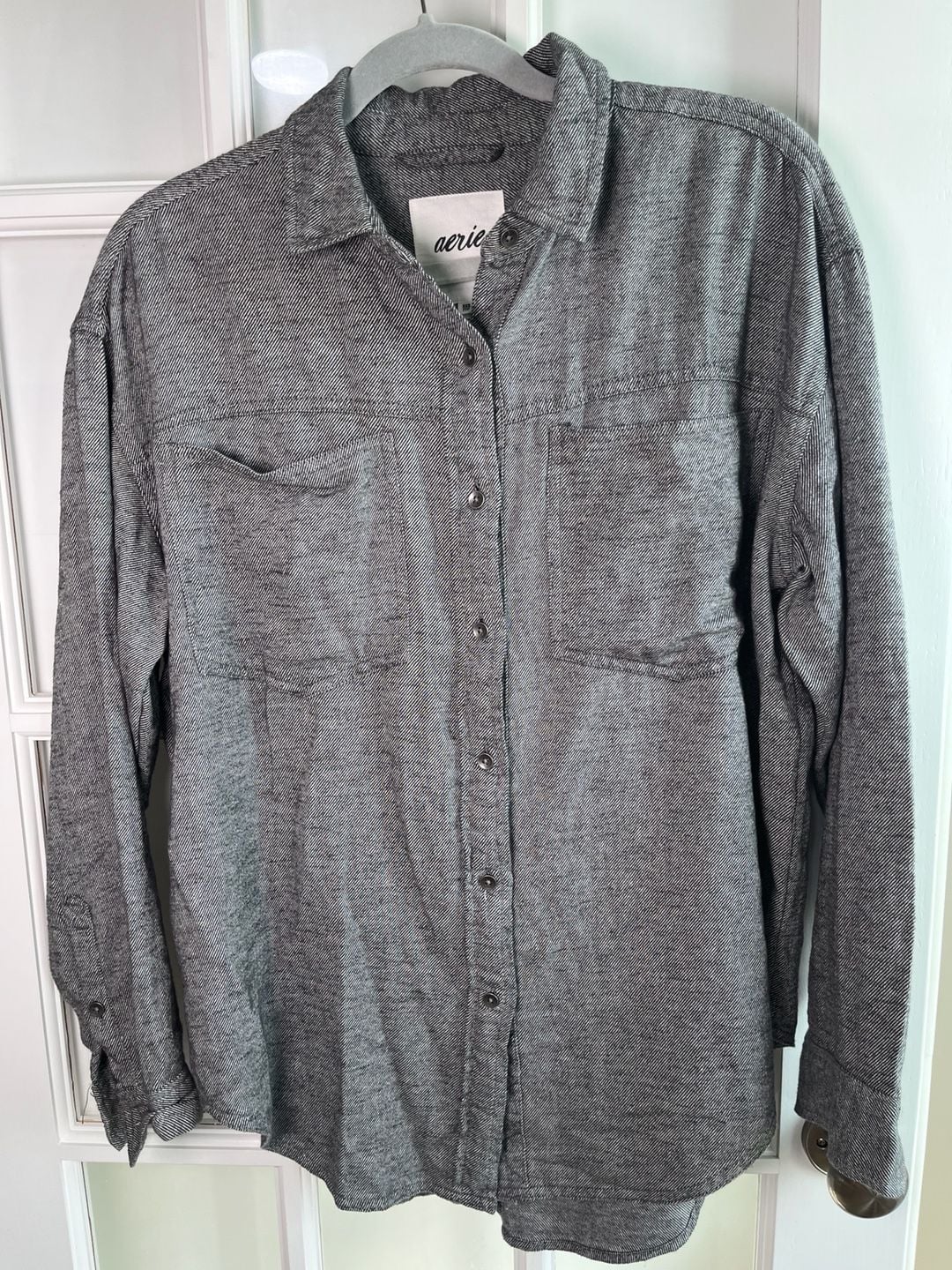 Aerie Anytime Fave Twill Button-Down Shirt
